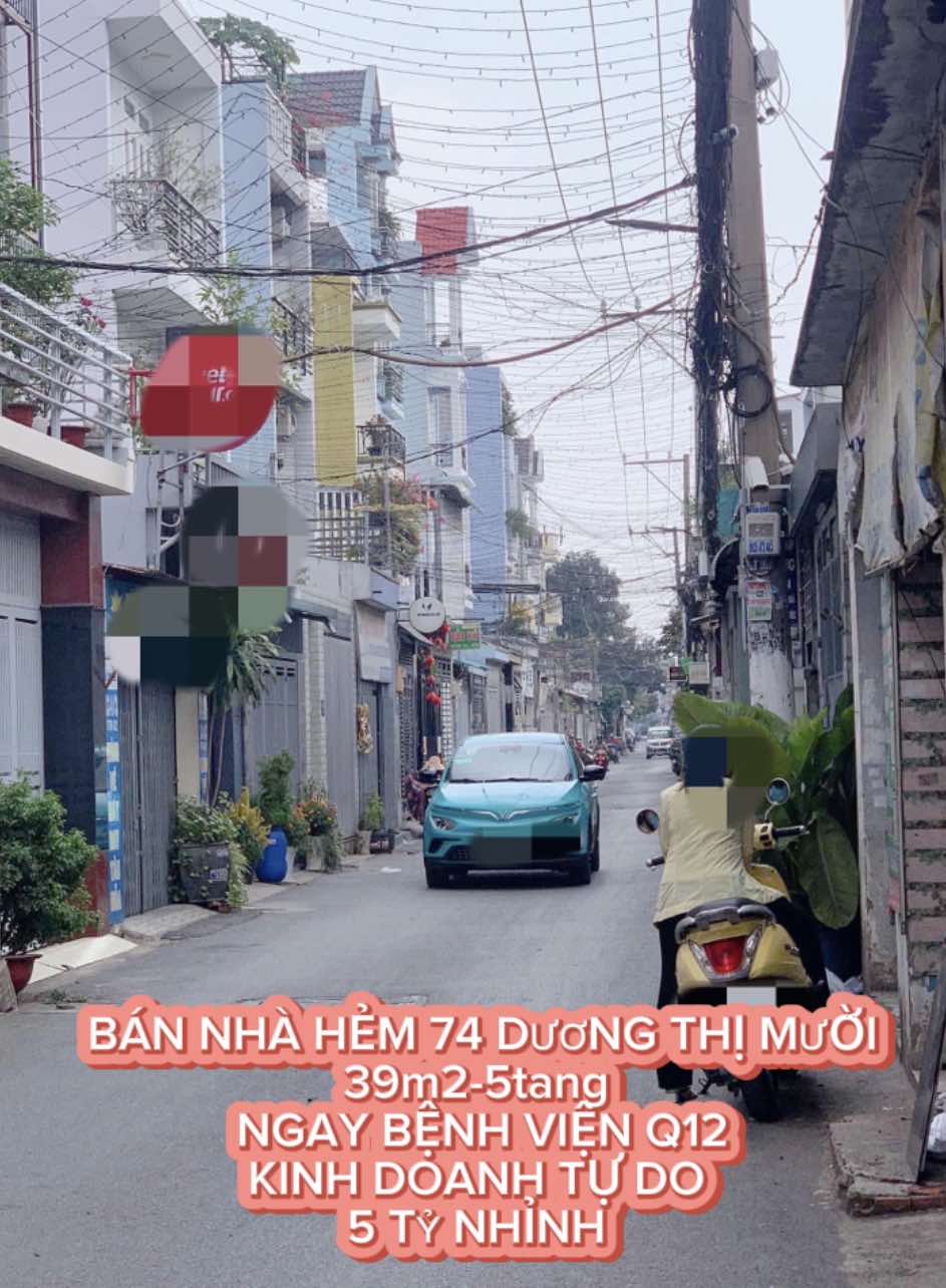 Bán nhà hẻm 74 Dương Thị Mười 39m2-5tang , ngay Bệnh Viện Q12 , Kd tự do , 5 tỷ nhỉnh 0932030061 - Ảnh 3