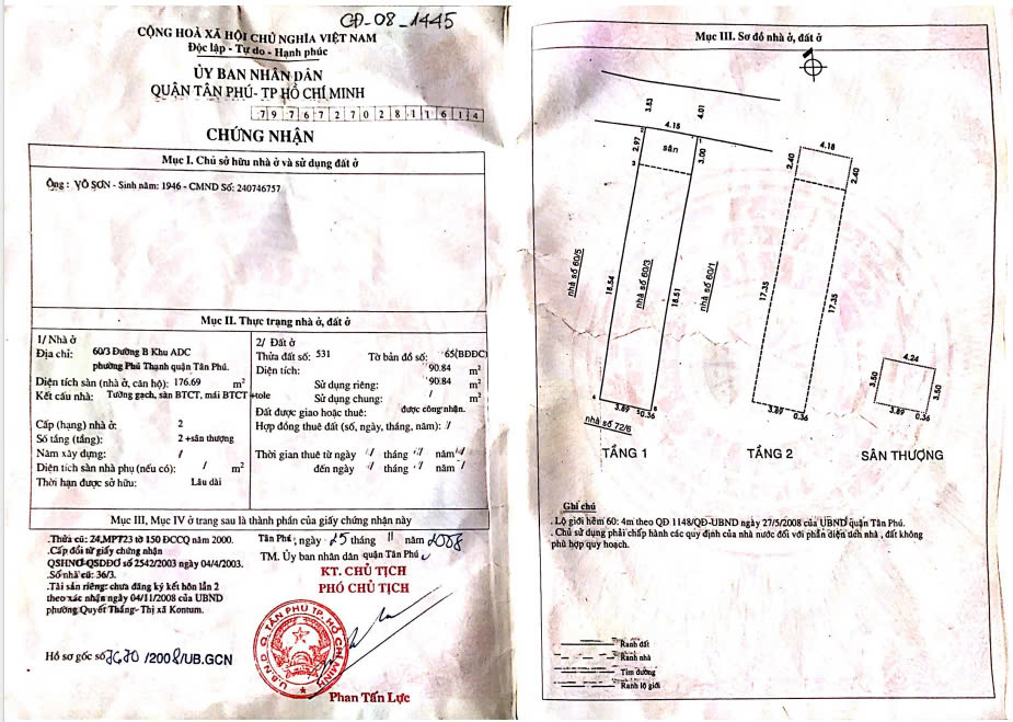 NHÀ CHÍNH CHỦ- GIÁ ĐẦU TƯ sở hữu ngay căn nhà vị trí tại quận Tân Phú  TPHCM - Ảnh 2