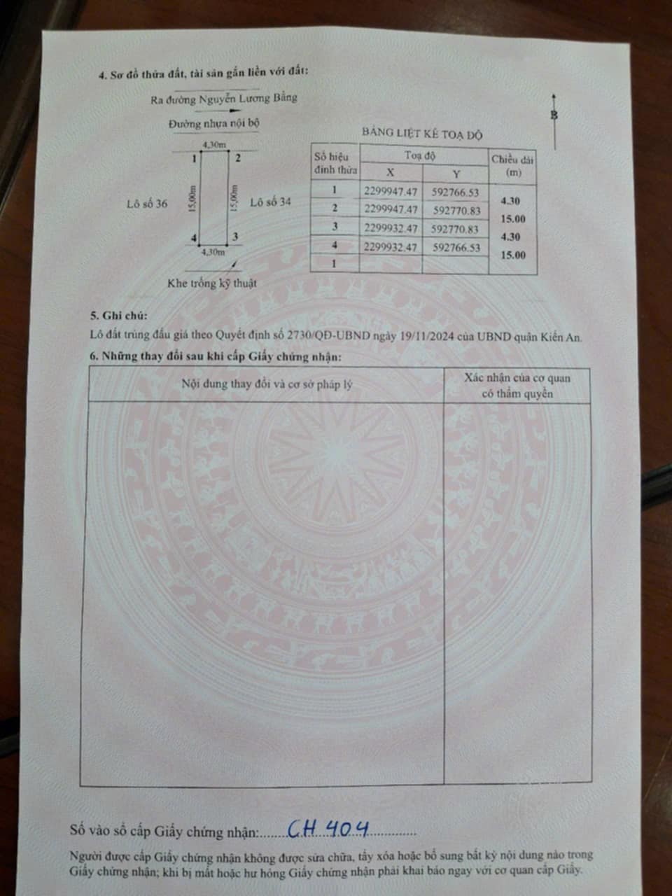 Bán lô đất lô số 35 tại khu đấu giá 148 lô Văn Đẩu, Kiến An - Ảnh 2