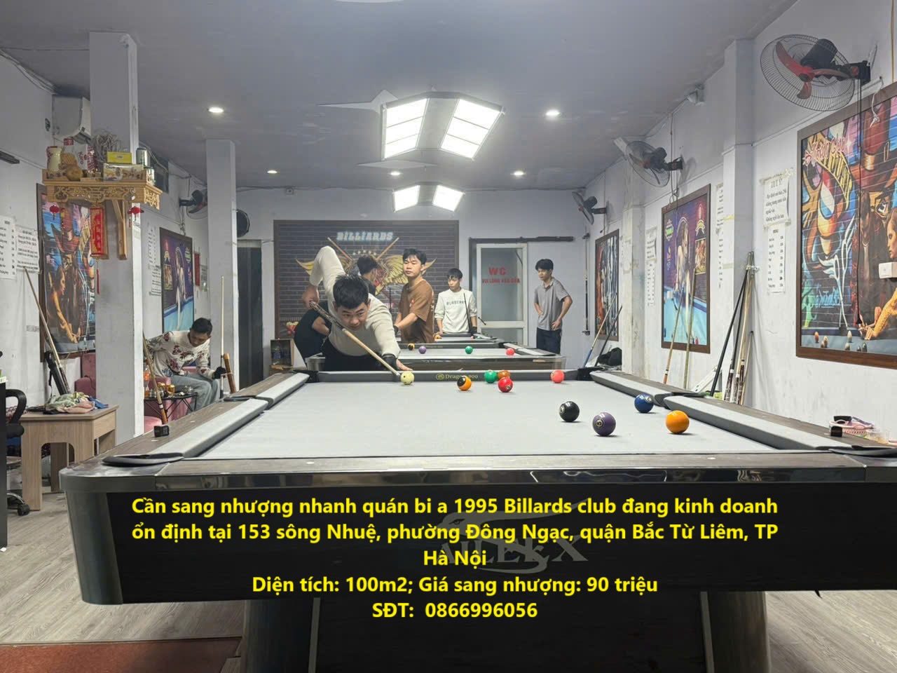 Cần sang nhượng nhanh quán bi a 1995 Billards club đang kinh doanh ổn định tại quận Bắc Từ Liêm, HN - Ảnh chính