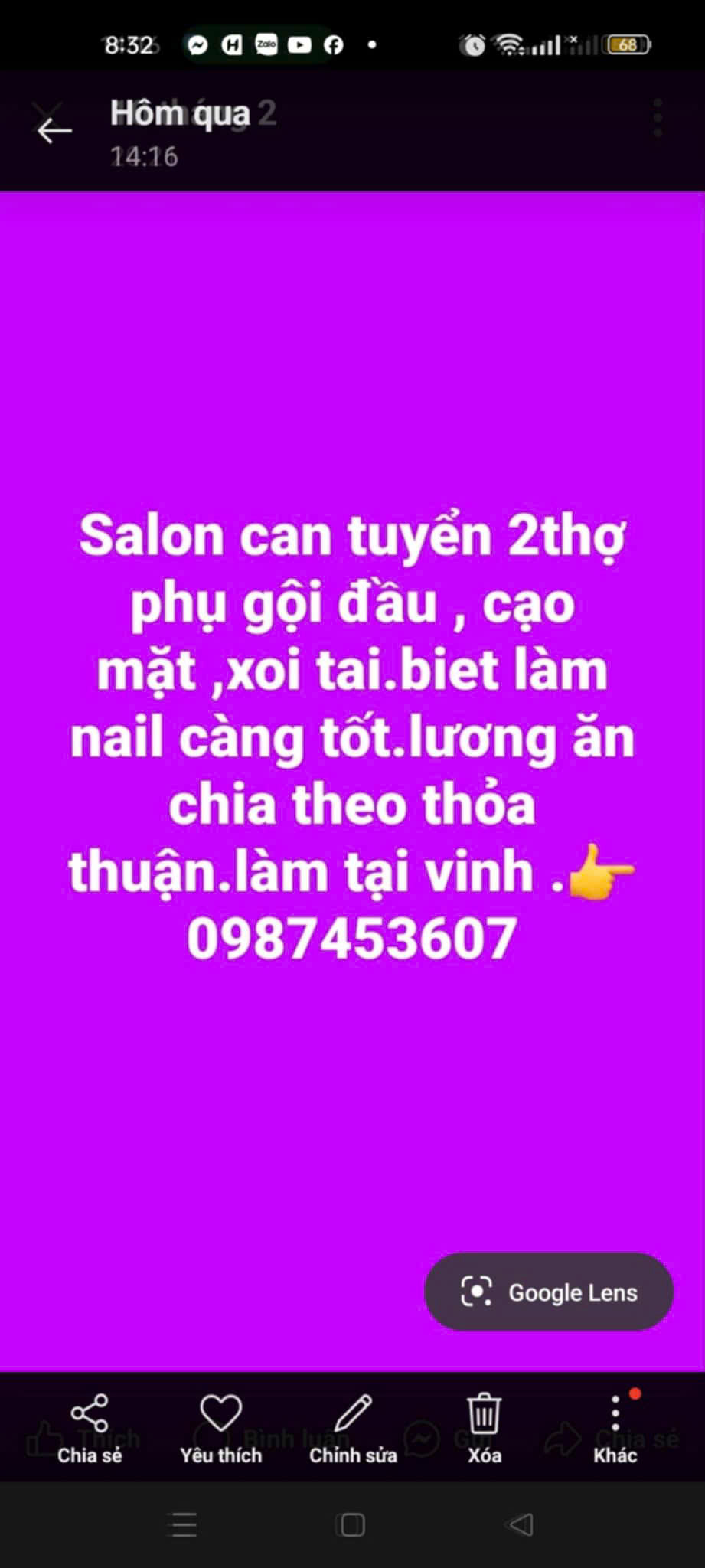 Salon tóc HƯƠNG số 48 đường Mai Lão Bạng Xóm 9 Nghi Phú Vinh Nghệ An CẦN TUYỂN: - Ảnh 2