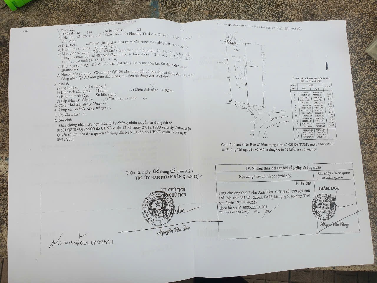 Bán Lô Đất 1277m2 (có 647m2 thổ cư) Giá 43 Tỷ - Đường TA20, Phường Thới An, Q12, HCM - Ảnh 1