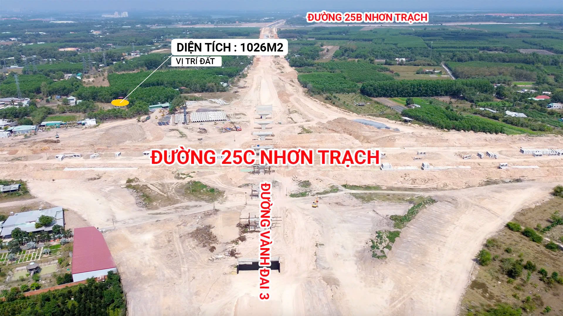 Bán thửa đất thổ vườn Nhơn Trạch mặt tiền đường Vành Đai 3 giá rẻ đầu tư - Ảnh 1