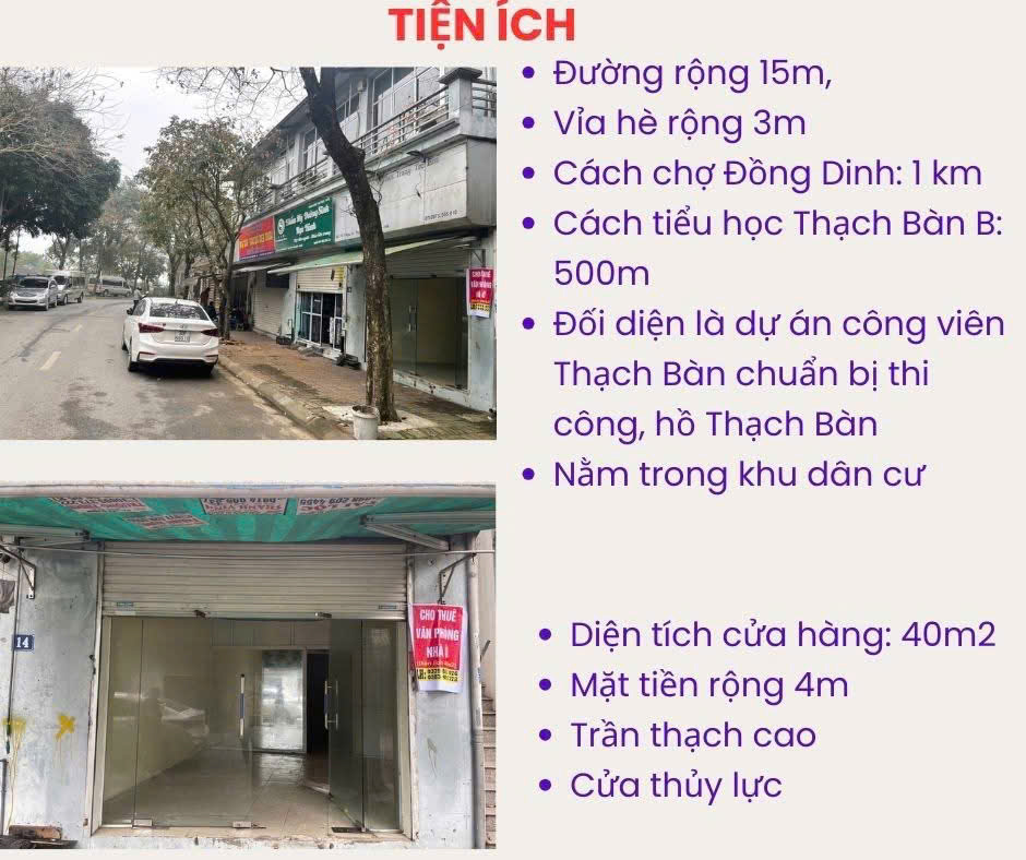 Cho thuê cửa hàng kiot tại Đường Đồng Dinh - Phường Thạch Bàn - Quận Long Biên - Hà Nội - Ảnh 1