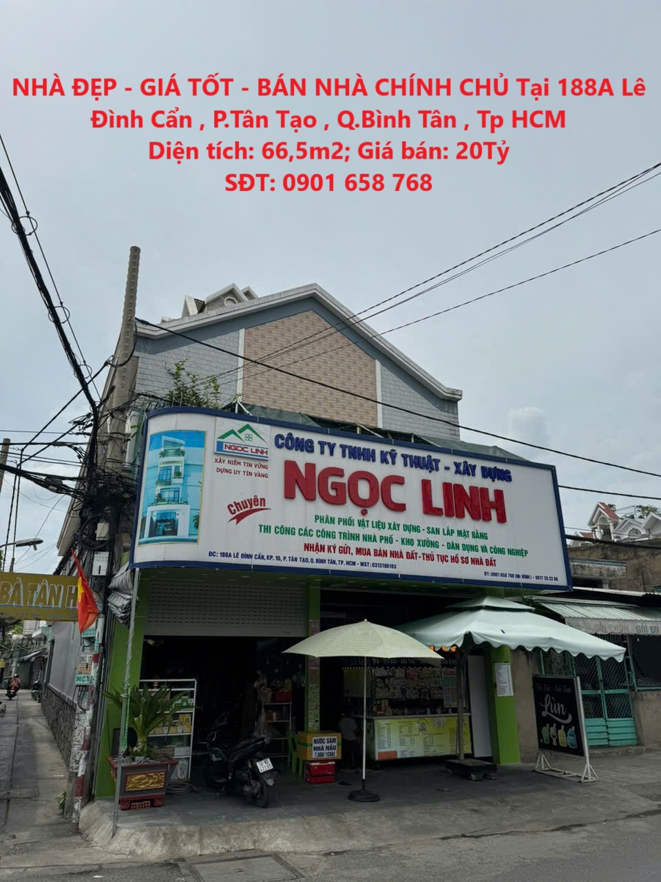 NHÀ ĐẸP - GIÁ TỐT - BÁN NHÀ CHÍNH CHỦ Tại 188A Lê Đình Cẩn , P.Tân Tạo , Q.Bình Tân , Tp HCM - Ảnh chính