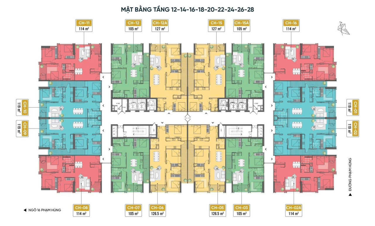 Bán căn góc 3 ngủ 114m2 Toà Capital Elite 18 Phạm Hùng 11 tỷ 200 ( bao phí ) - Ảnh 1
