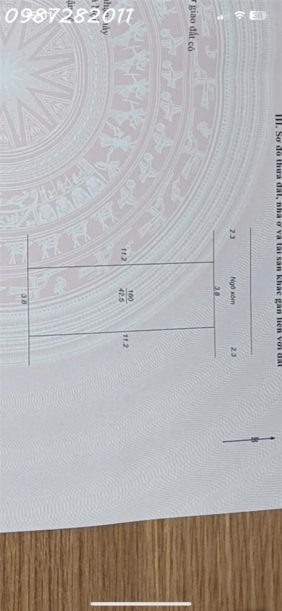 e cần bán mảnh đất đẹp <br>đất phường chương mỹ - đại yên <br>-42,5m sẵn sổ đỏ <br>liên hệ e : 0987282011 - Ảnh 2