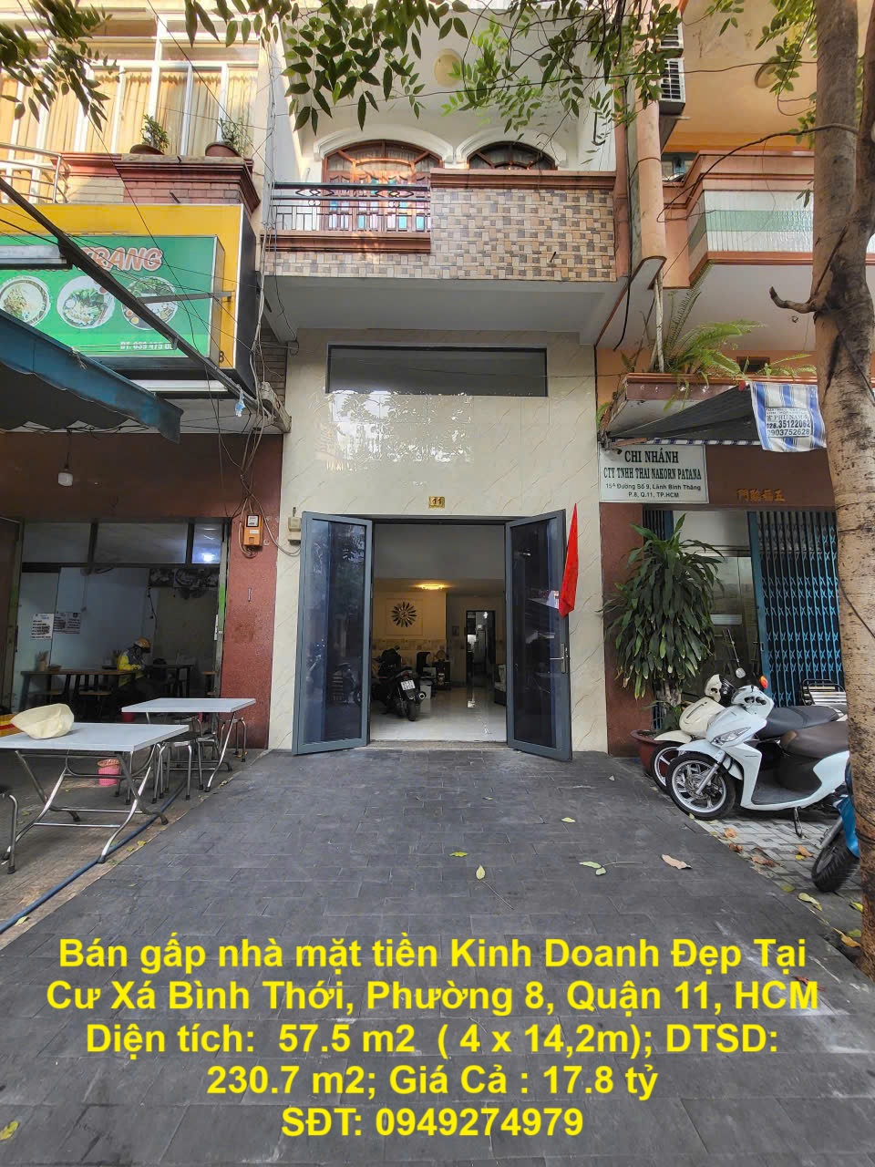 Bán gấp nhà mặt tiền Kinh Doanh Đẹp Tại Cư Xá Bình Thới, Phường 8, Quận 11, tp Hồ Chí Minh - Ảnh chính