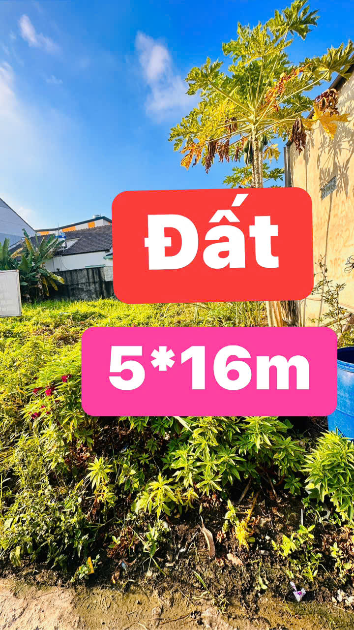 🏆Bán Đất Cách Chợ Đường 100m 5 x 16 Full thổ cư- đường ô tô- giá 2,95 tỷ còn bớt✅<br>🌻Diện tích - Ảnh 1
