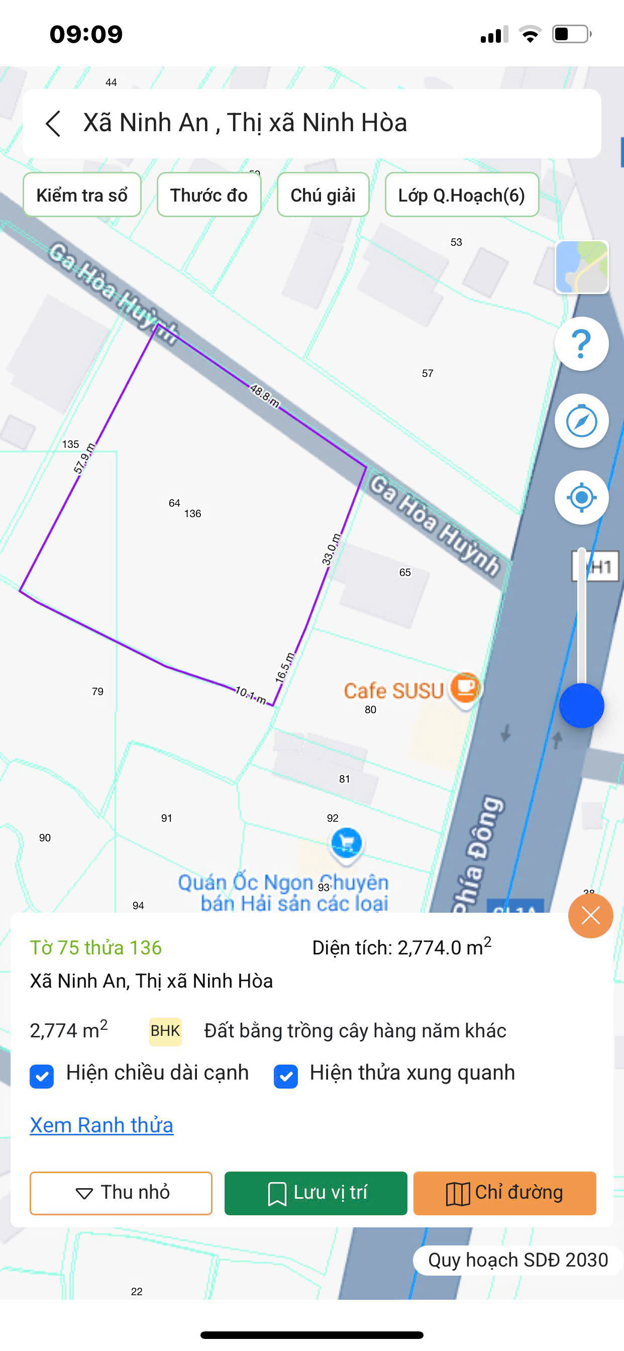 BÁN ĐẤT NGỌC SƠN – NINH AN, GẦN GA HÒA HUỲNH, KCN DỐC ĐÁ TRẮNG, KĐT ĐÔNG BẮC NINH HÒA<br> • Diện tích: - Ảnh chính