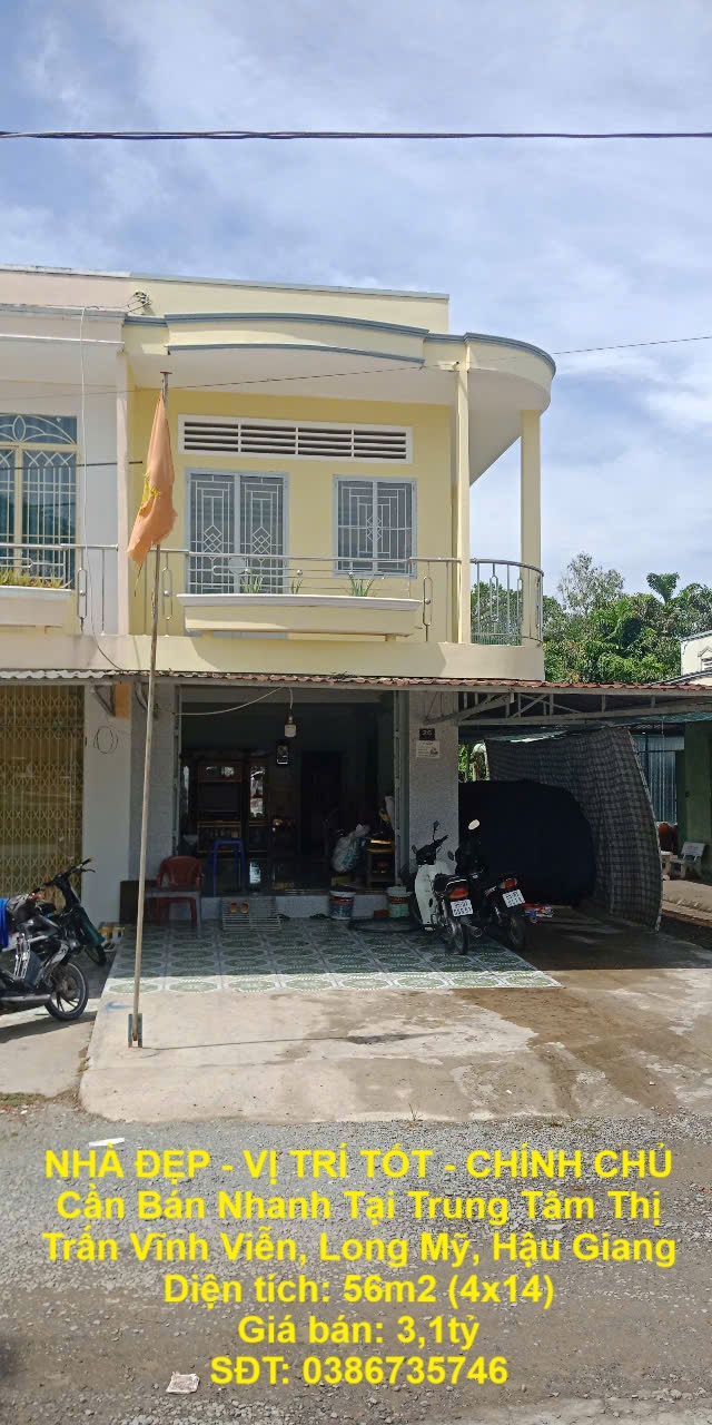 NHÀ ĐẸP - VỊ TRÍ TỐT - CHÍNH CHỦ Cần Bán Nhanh Tại Trung Tâm Thị Trấn Vĩnh Viễn, Long Mỹ, Hậu Giang - Ảnh chính