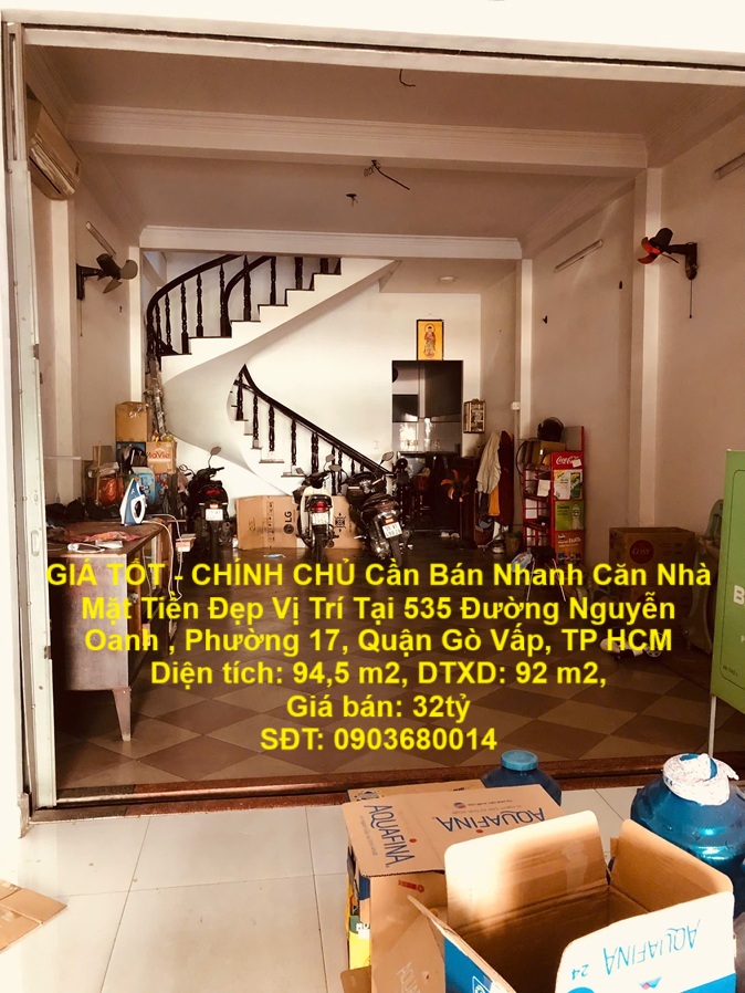 GIÁ TỐT - CHÍNH CHỦ Cần Bán Nhanh Căn Nhà Mặt Tiền Đẹp Vị Trí Tại Quận Gò Vấp, TP HCM - Ảnh chính