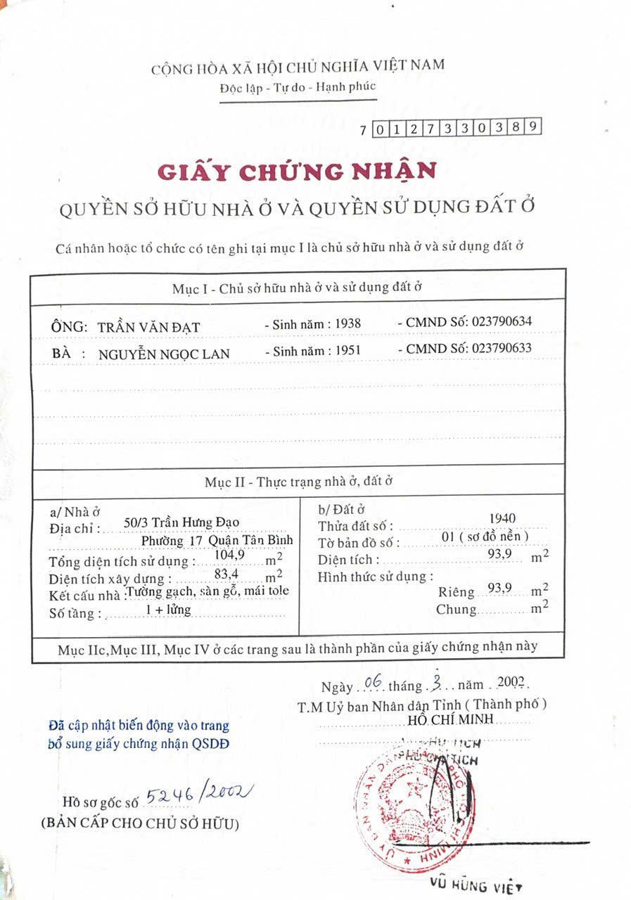 Nhà Mặt Tiền Trần Hưng Đạo 4.5 x 21 4 tầng giá 14,9 tỷ - Ảnh 1