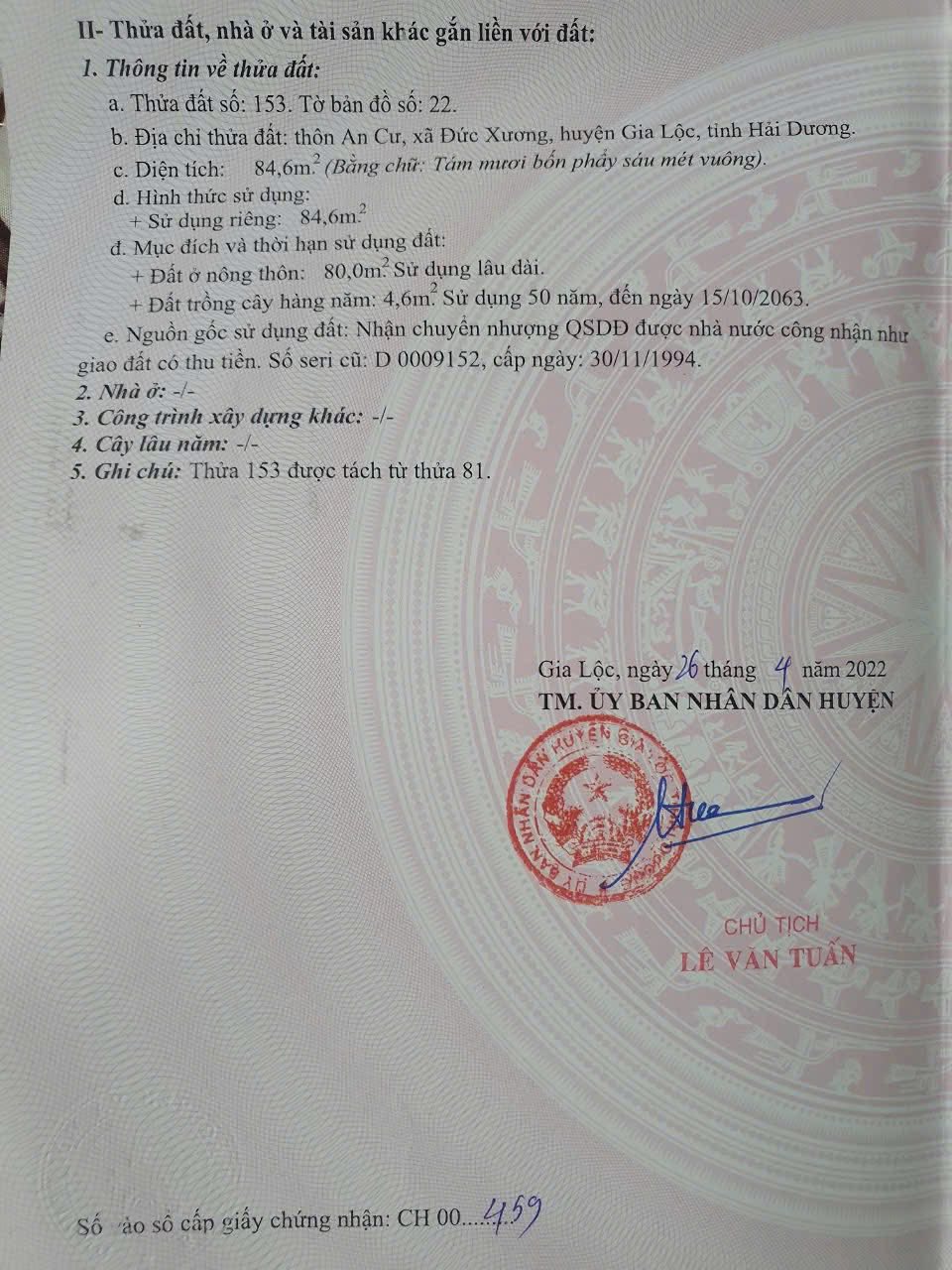 Đất dãn dân Thống Kênh Gia Lộc, Hải Dương 1 lô duy nhất - Ảnh 3