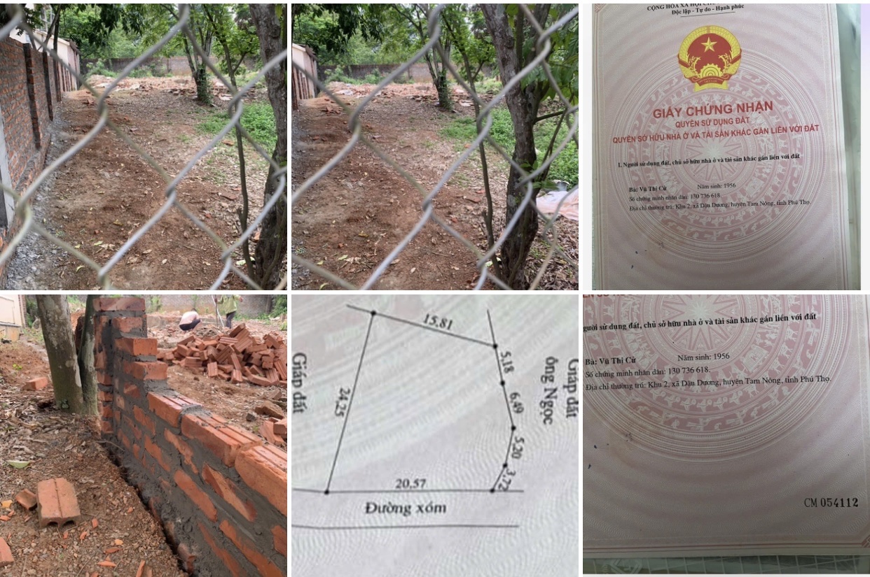 CHÍNH CHỦ CẦN BÁN ĐẤT  Xã Dân Quyền  - H Tam Nông - T. Phú thọ - Ảnh chính
