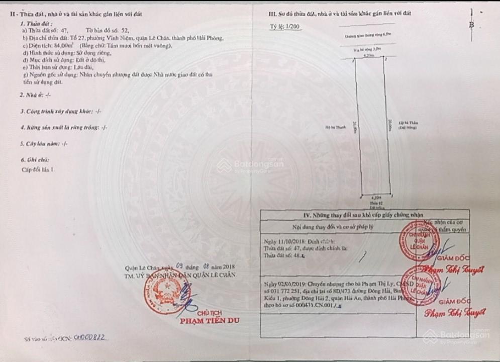 CHÍNH CHỦ CẦN BÁN GẤP 2 MẢNH ĐẤT LIỀN KỀ TẠI MẶT ĐƯỜNG TRỰC CÁT 1, LÊ CHÂN, HẢI PHÒNG - Ảnh 4