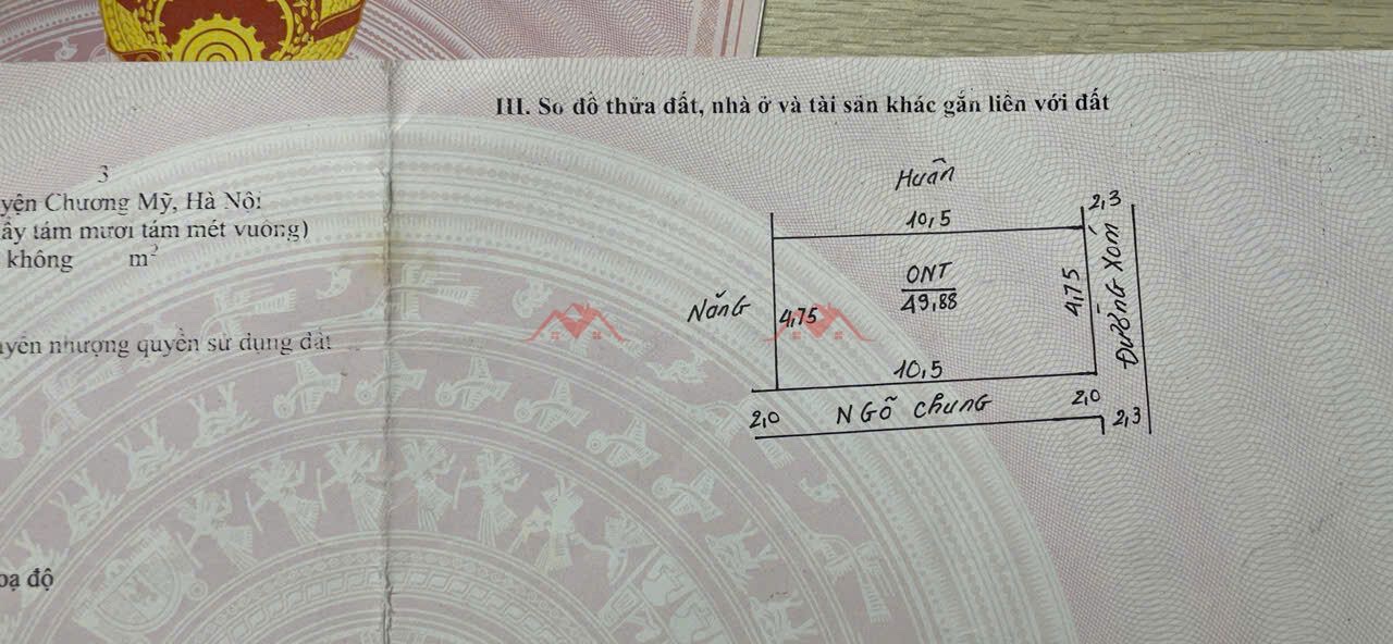 CHÍNH CHỦ CẦN TIỀN BÁN LÔ ĐẤT 49.88M TẠI PHỤNG CHÂU-PHƯỜNG CHƯƠNG MỸ-HÀ NỘI - Ảnh 2