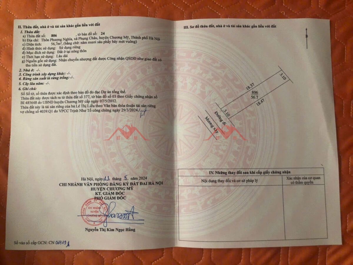 CHÍNH CHỦ BÁN LÔ ĐẤT 56,7M TẠI PHỤNG CHÂU-CHƯƠNG MỸ-HÀ NỘI - Ảnh 3