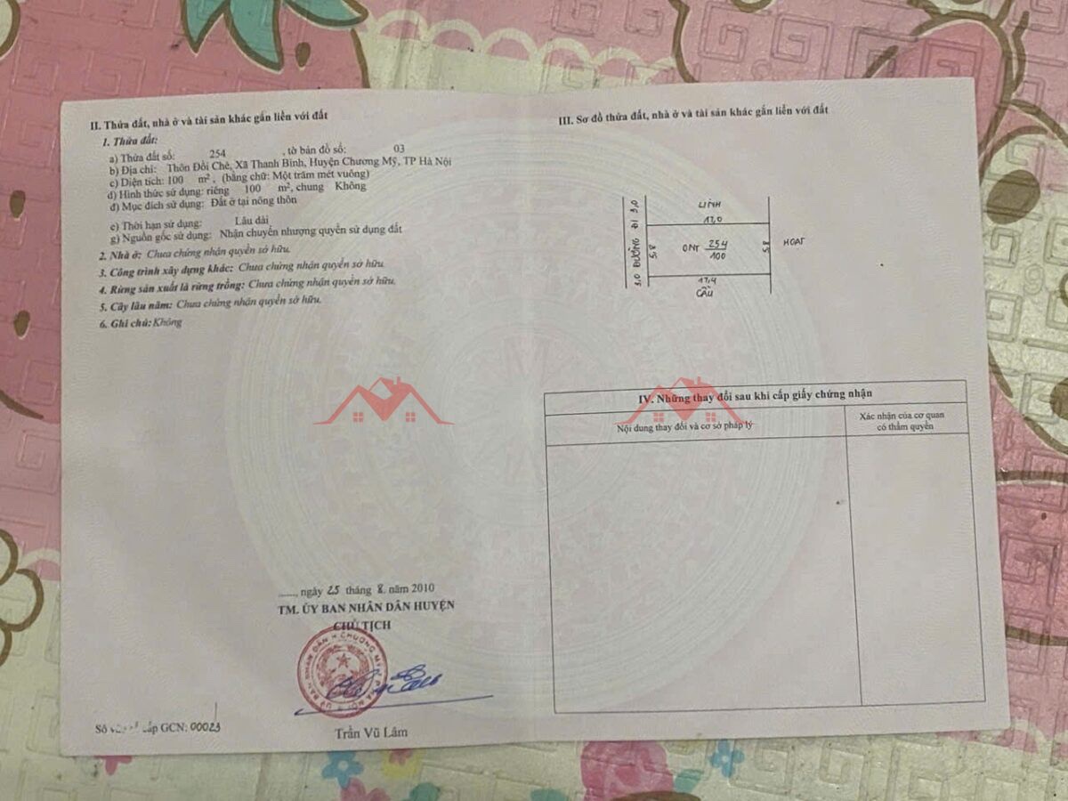 CHÍNH CHỦ BÁN LÔ ĐẤT 100M TẠI THANH BÌNH-CHƯƠNG MỸ-HÀ NỘI - Ảnh 2
