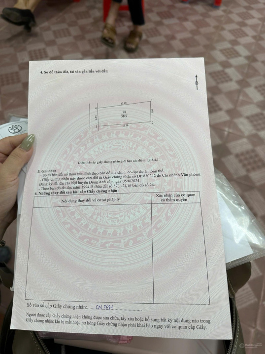 Bán đất Lương Nỗ Tiên Dương - 58.9m2 - Đường thông ô tô 7 chỗ - Ảnh 2