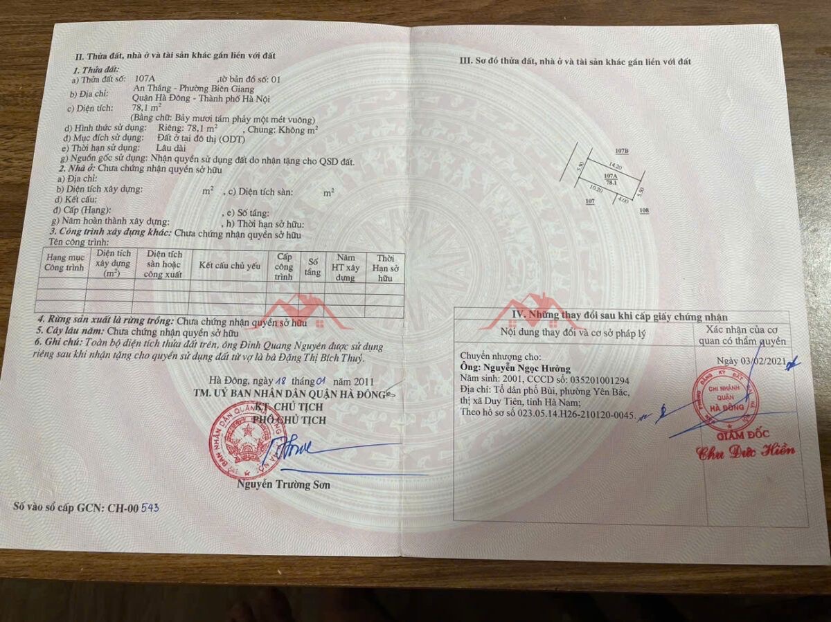 CHÍNH CHỦ BÁN LÔ ĐẤT 78,1M TẠI BIÊN GIANG-HÀ ĐÔNG-HÀ NỘI - Ảnh 4