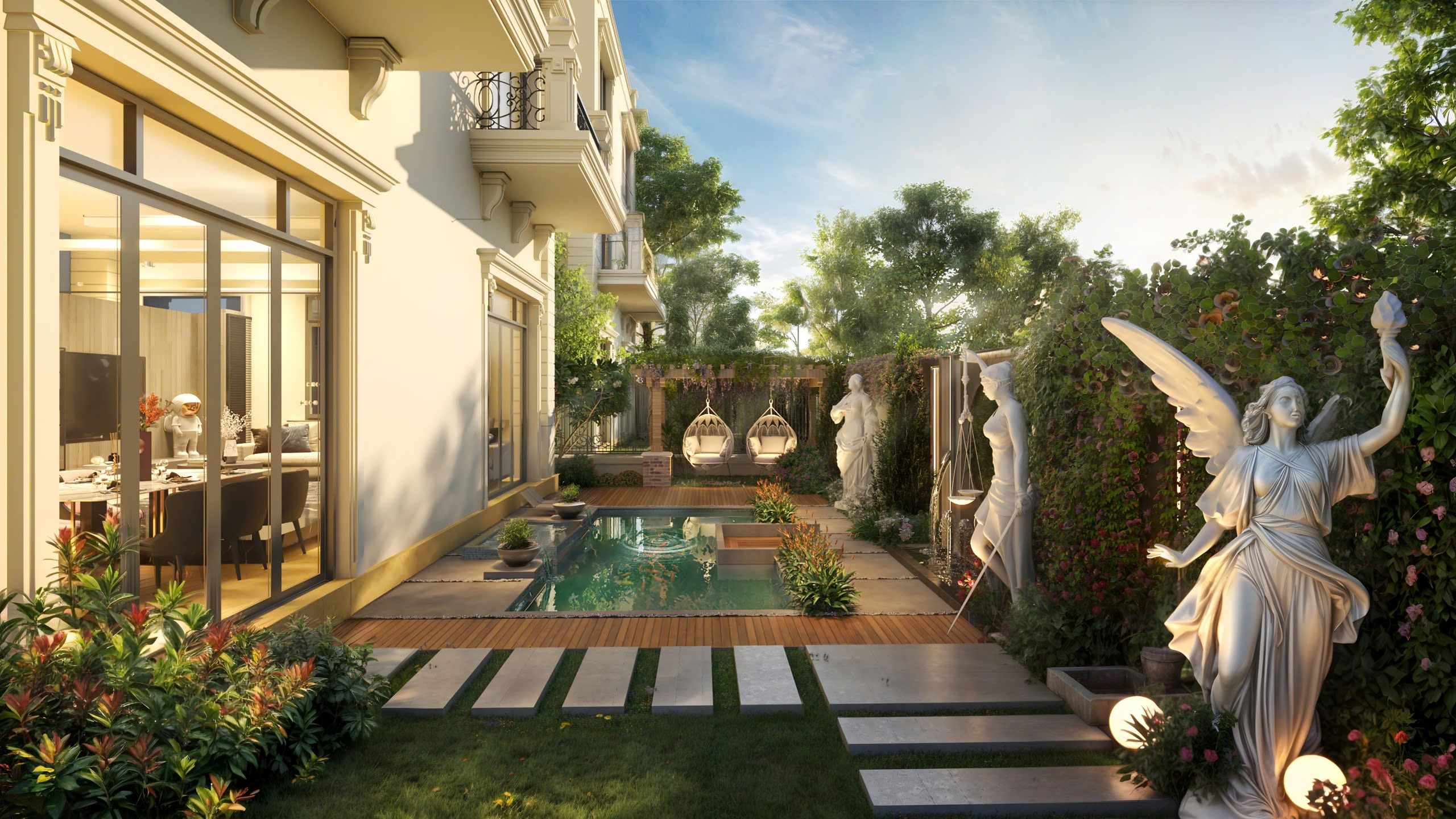 Biệt thự Song Lập 228m giá 44 tỷ, xây thô hoàn thiện mặt ngoài Vinhomes Đan Phượng - Ảnh 1