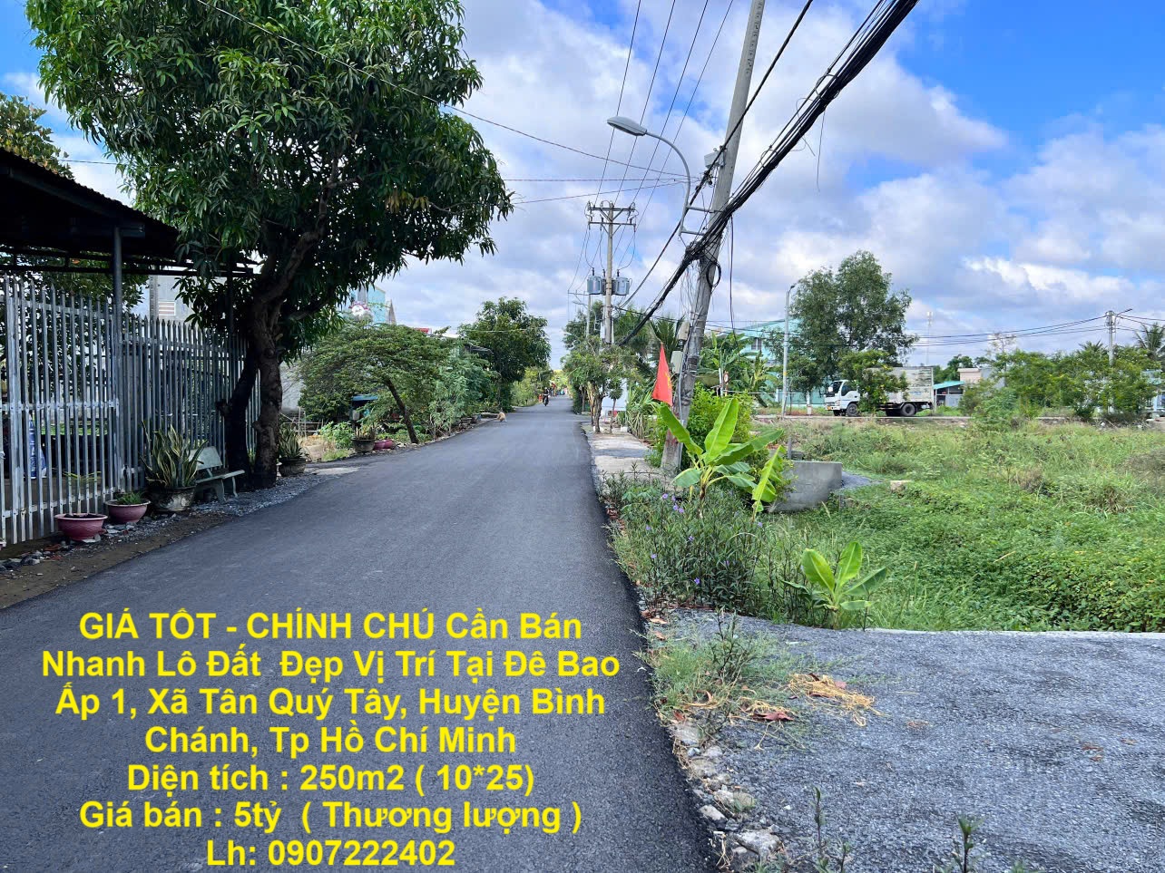GIÁ TỐT - CHÍNH CHỦ Cần Bán Nhanh Lô Đất  Đẹp Vị Trí Tại Huyện Bình Chánh, TP HCM - Ảnh chính