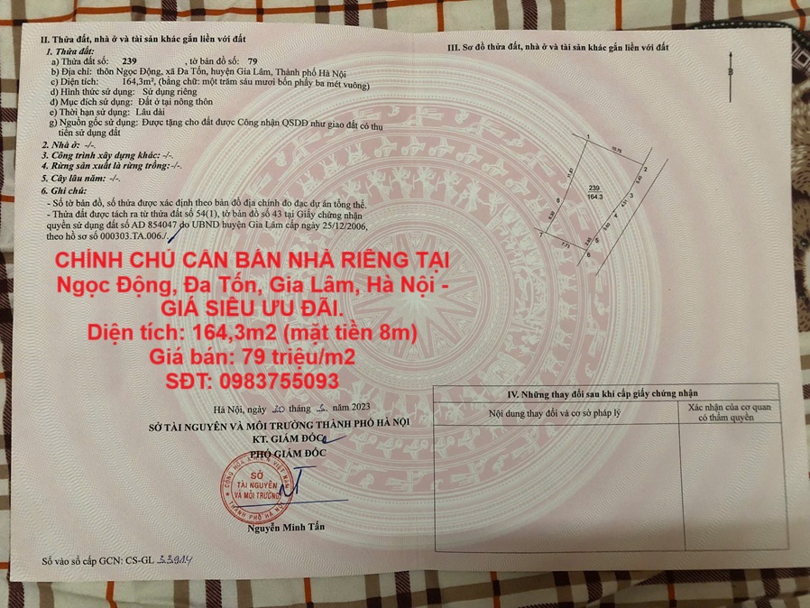 CHÍNH CHỦ CẦN BÁN NHÀ RIÊNG TẠI Ngọc Động, Đa Tốn, Gia Lâm, Hà Nội - GIÁ SIÊU ƯU ĐÃI. - Ảnh chính