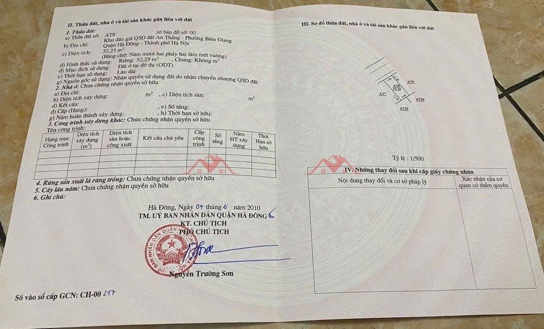 CHÍNH CHỦ BÁN LÔ ĐẤT 52.25M TẠI BIÊN GIANG-HÀ ĐÔNG-HÀ NỘI - Ảnh 3