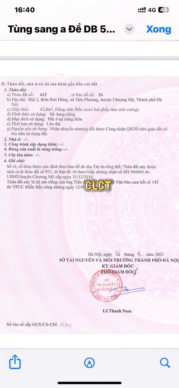 Hơn 2 tỷ có nhà ở ngay Tiên Phương- Chương Mỹ<br><br>Dt: 42,8m full thổ - Ảnh 1