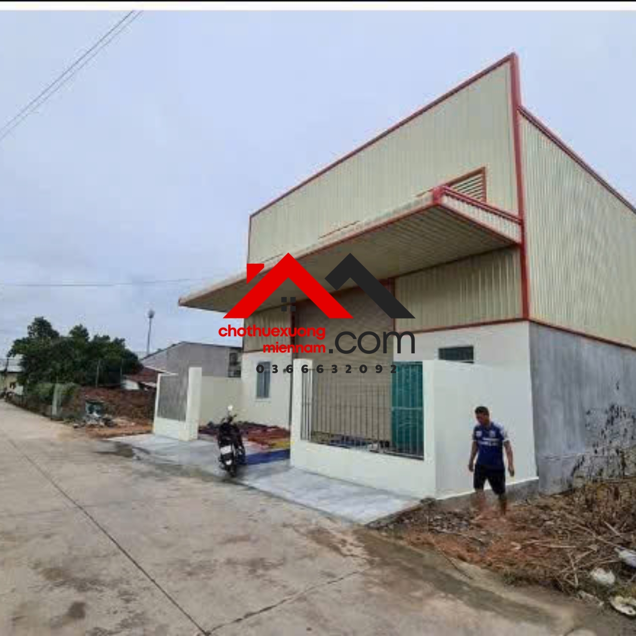 Cho Thuê Kho Xưởng 530m² Cách KCN VISIP 3 Chỉ 400m – Giá 25 Triệu/Tháng. Liên hệ: - Ảnh chính