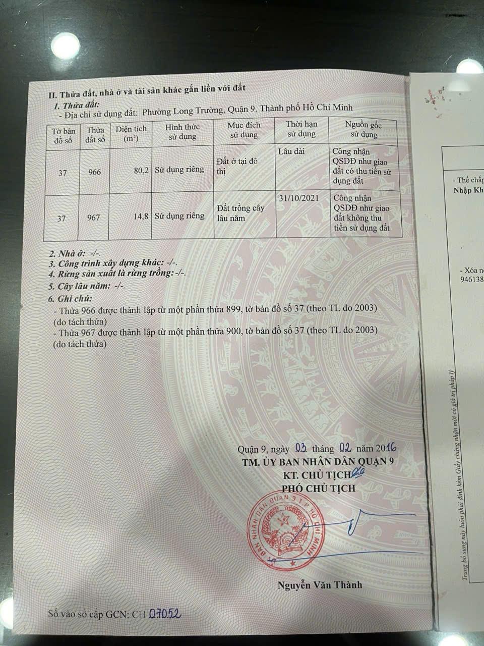 BÁN GẤP LÔ ĐẤT ĐẸP, VỊ TRÍ ĐẮC ĐỊA TẠI LONG TRƯỜNG, TP. THỦ ĐỨC – GIÁ CHỈ 7.2 TỶ! - Ảnh 2