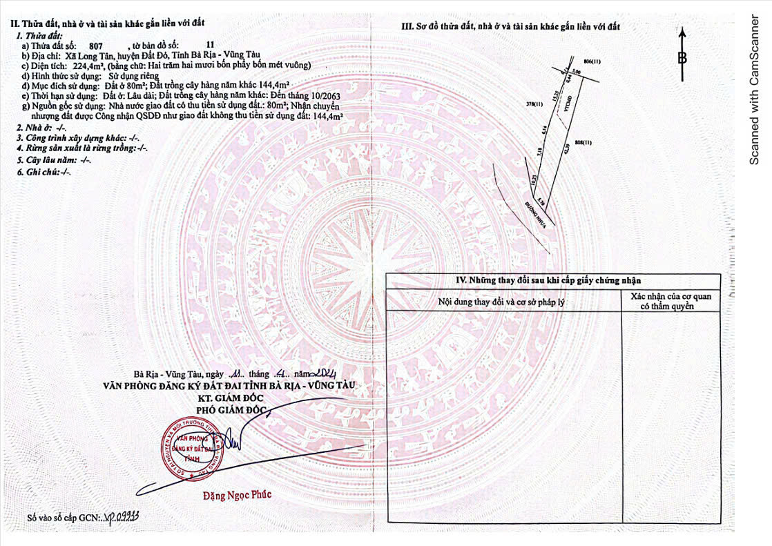 BÁN LÔ ĐẤT 224,4M² – LONG TÂN – BÀ RỊA - Ảnh chính