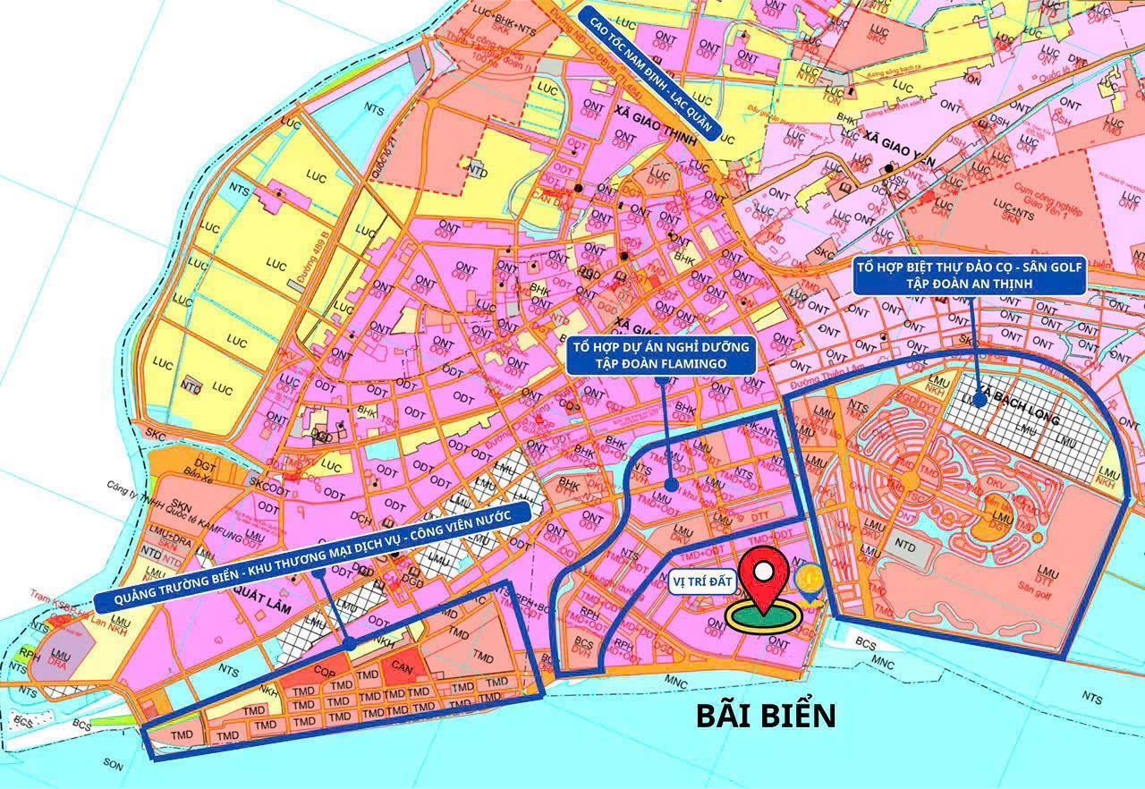 0975390519 -Cần Bán 70 mx 6m mặt tiền biển Giao Phong Cạnh khu nghỉ dưỡng Flamigo, Giá 1,2  tỷ - Ảnh 1