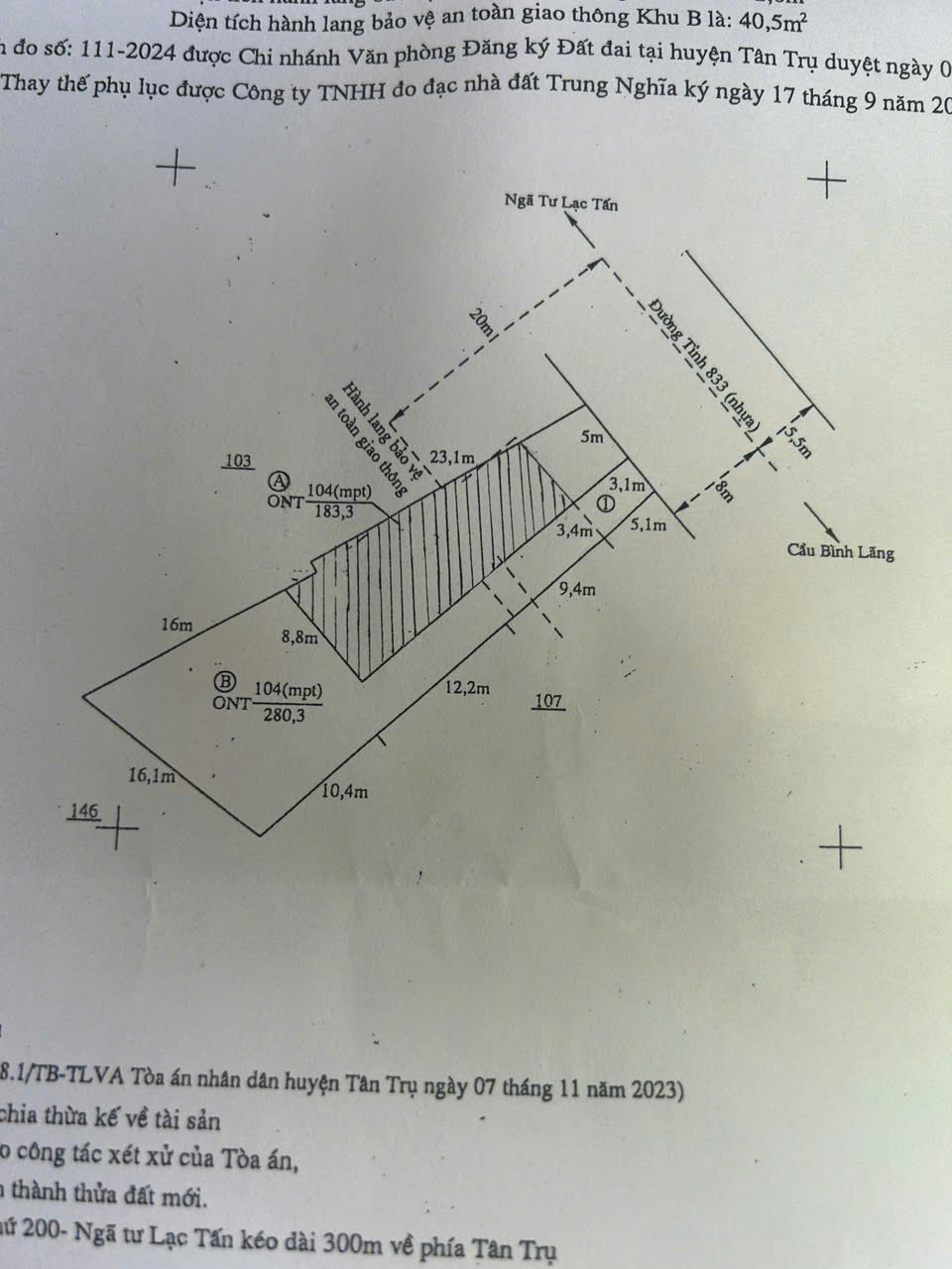 VỊ TRÍ ĐẸP - ĐẦU TƯ SINH LỜI - Chính Chủ Cần Bán Đất Mặt Tiền Tại Tân Trụ, Long An - Ảnh 1