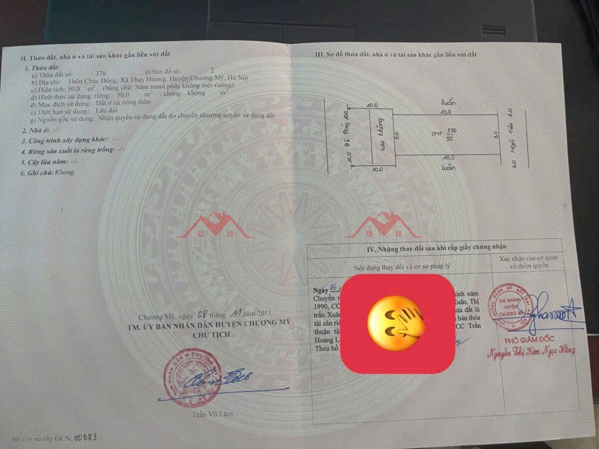 CHÍNH CHỦ BÁN ĐẤT TẶNG NHÀ TRỤC CHÍNH KINH DOANH TẠI THỤY HƯƠNG-CHƯƠNG MỸ-HÀ NỘI - Ảnh 4