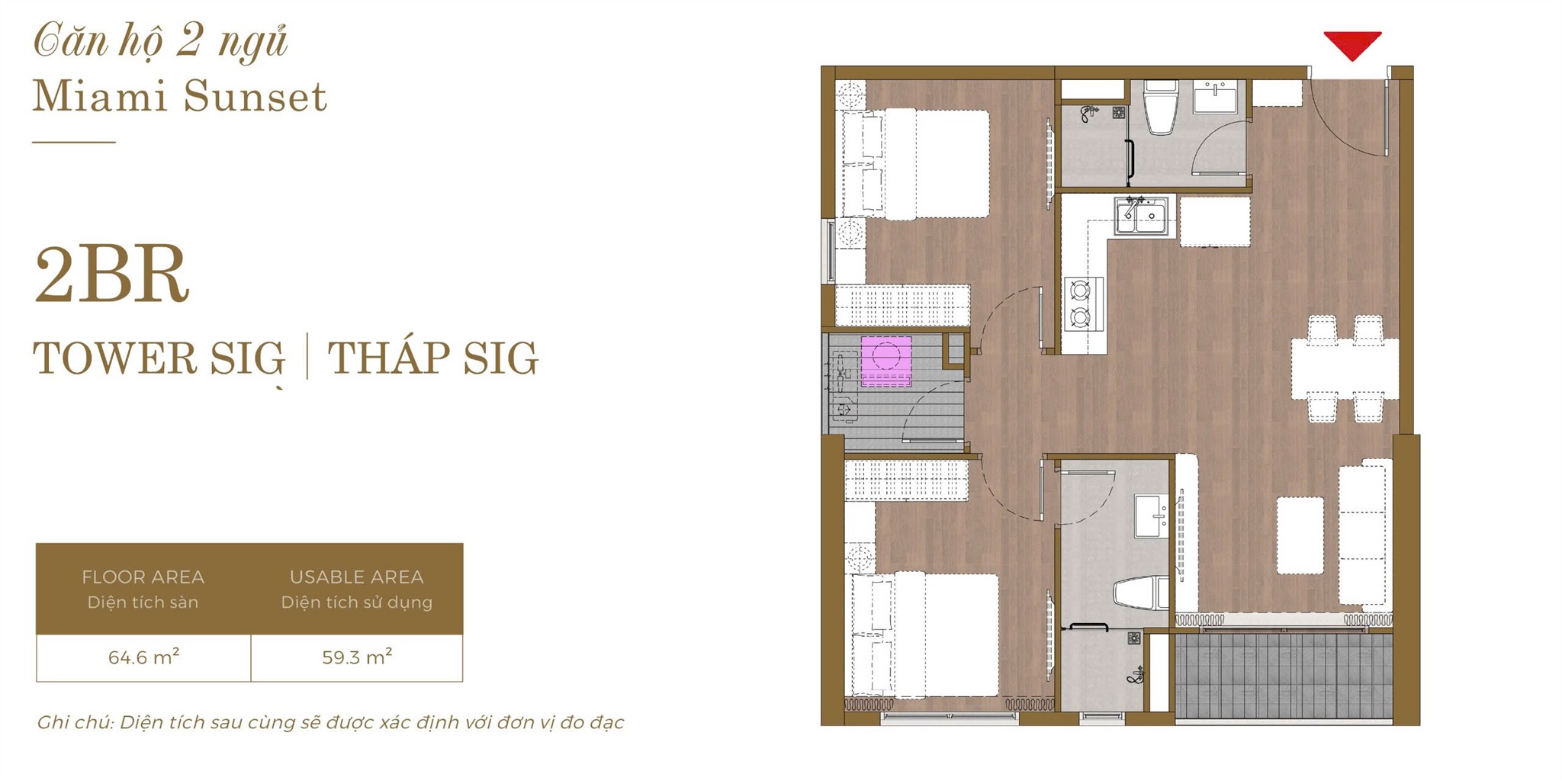 Không gian vừa đủ – tiện nghi tối đa – 1PN+ 49m² Signature - Ảnh 3