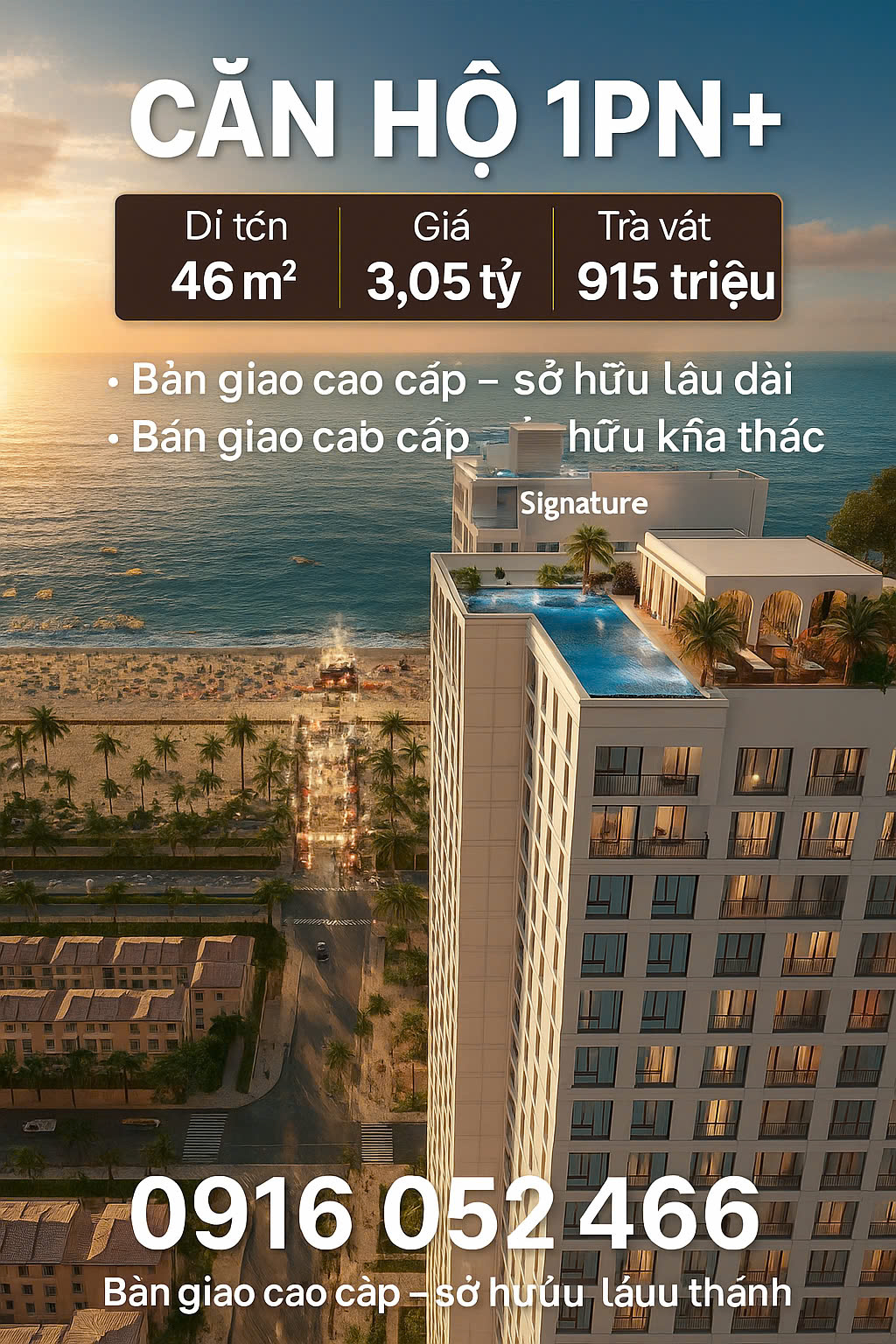 Không gian vừa đủ – tiện nghi tối đa – 1PN+ 49m² Signature - Ảnh 1