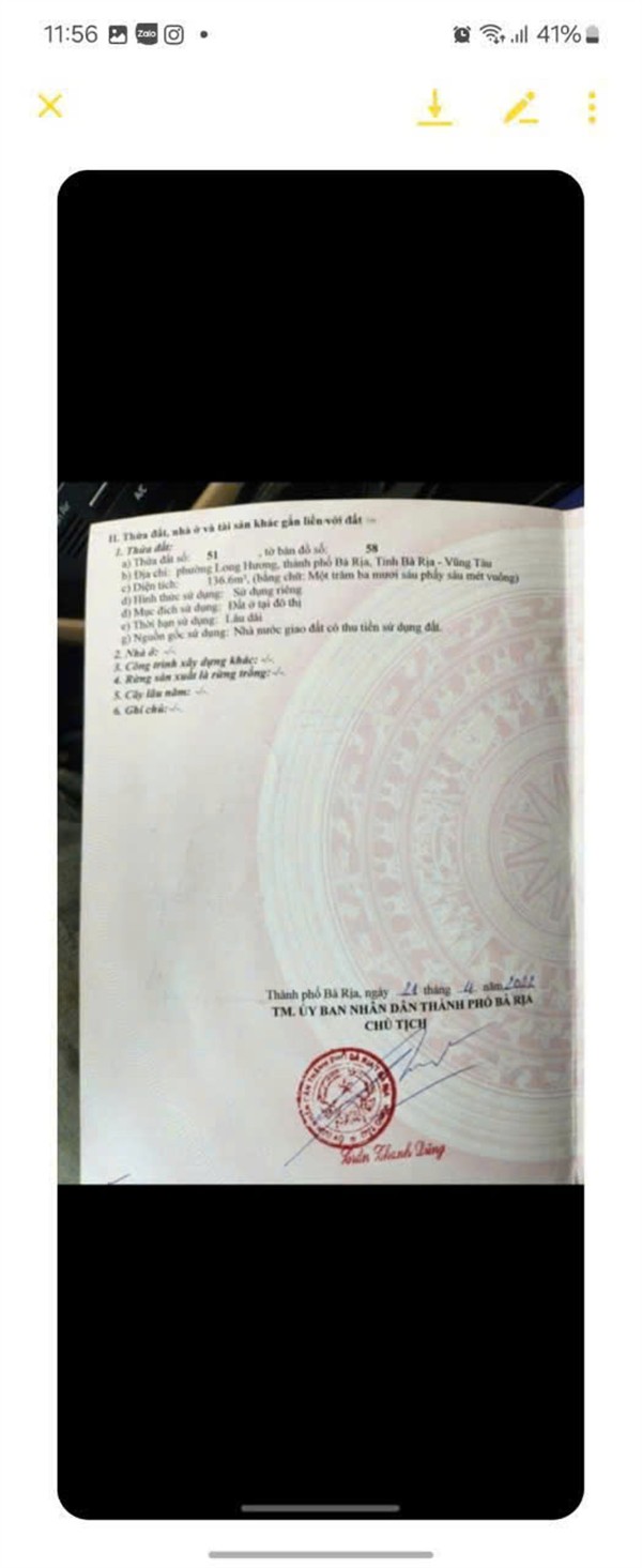 ĐẤT ĐẸP - MẶT TIỀN - Chính Chủ Cần Bán Lô Đất Đường Trần Xuân Soạn, P. Long Hương, TP Bà Rịa, BRVT - Ảnh chính