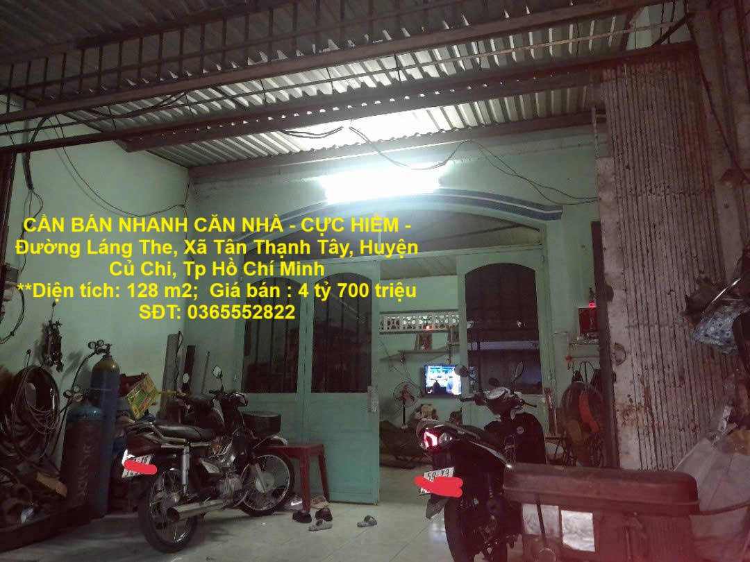 CẦN BÁN NHANH CĂN NHÀ - CỰC HIẾM - Đường Láng The, Xã Tân Thạnh Tây, Huyện Củ Chi, Tp Hồ Chí Minh - Ảnh chính