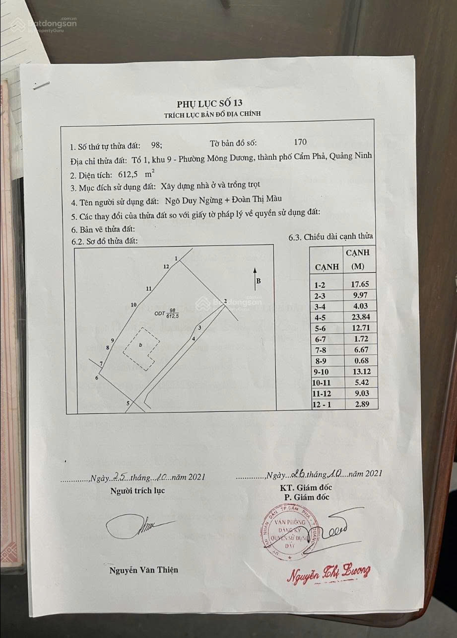 Bán đất tại Mông Dương, Cẩm Phả, Quảng Ninh, 2 triệu/m2, 610 m2, hàng hiếm đẹp - Ảnh 1