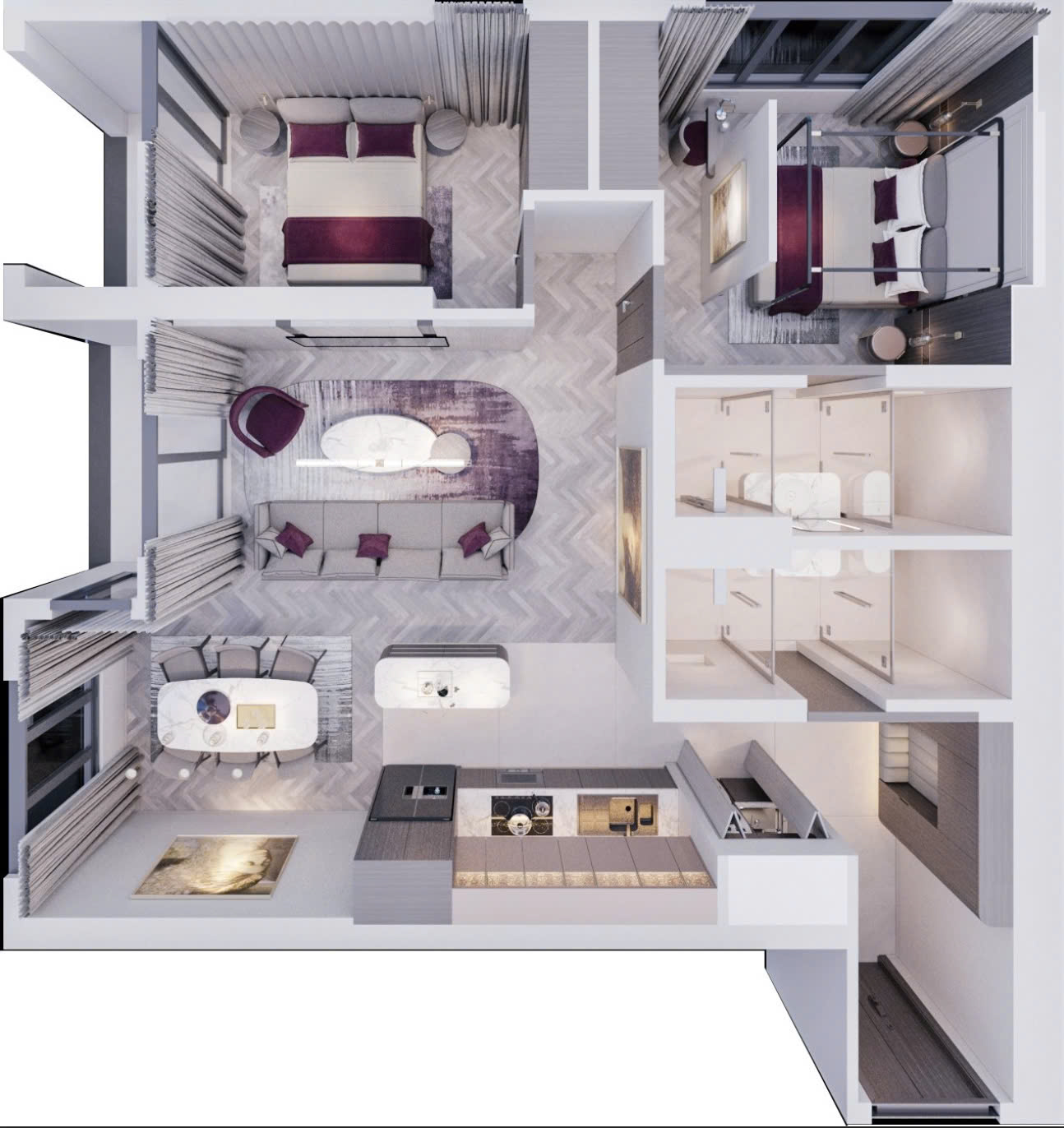 Căn hộ 2PN 65.9m² – không gian sống lý tưởng cho gia đình trẻ. Không gian vừa đủ, tiện nghi tối đa - Ảnh 1