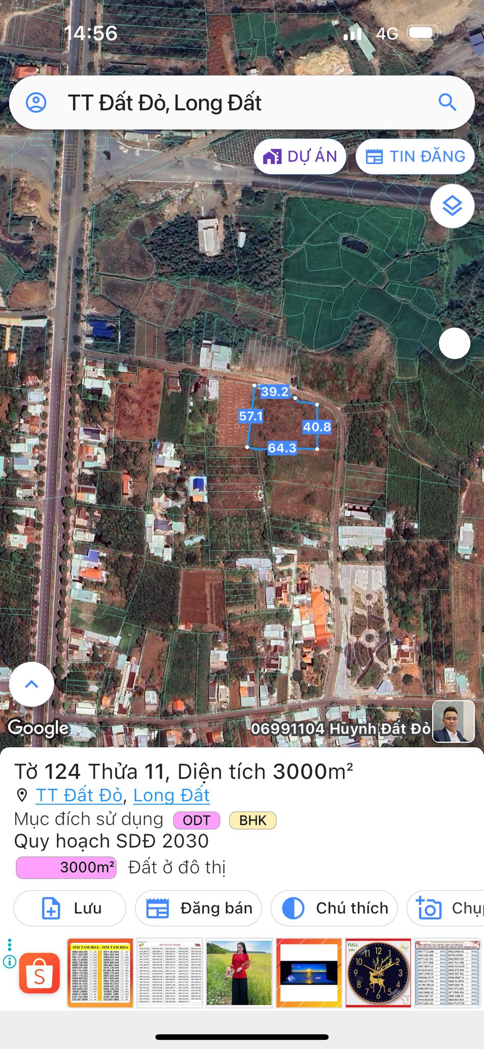 Bán lô đất 3.000m² mặt tiền đường Lương Thế Vinh thị trấn Đất Đỏ, huyện Long Đất - Ảnh 2