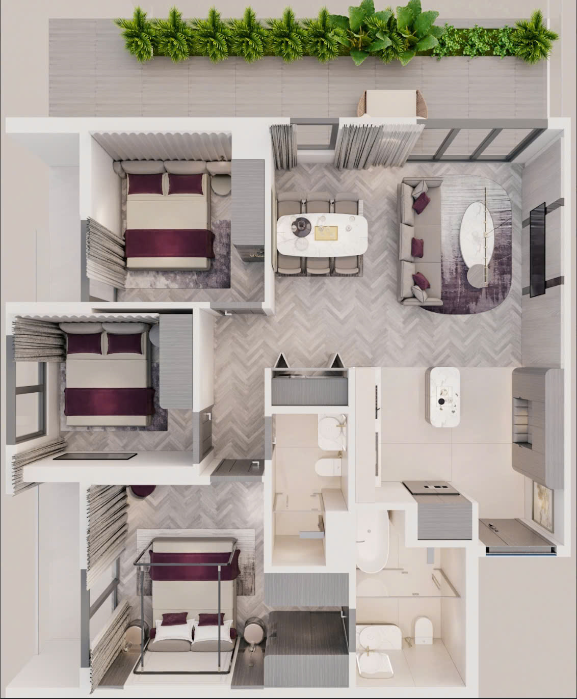 Căn hộ 3PN+ . DT 93.1m² – view sông & biển dành cho gia đình thành đạt. Liên hệ CĐT Thuỷ để được tư - Ảnh chính