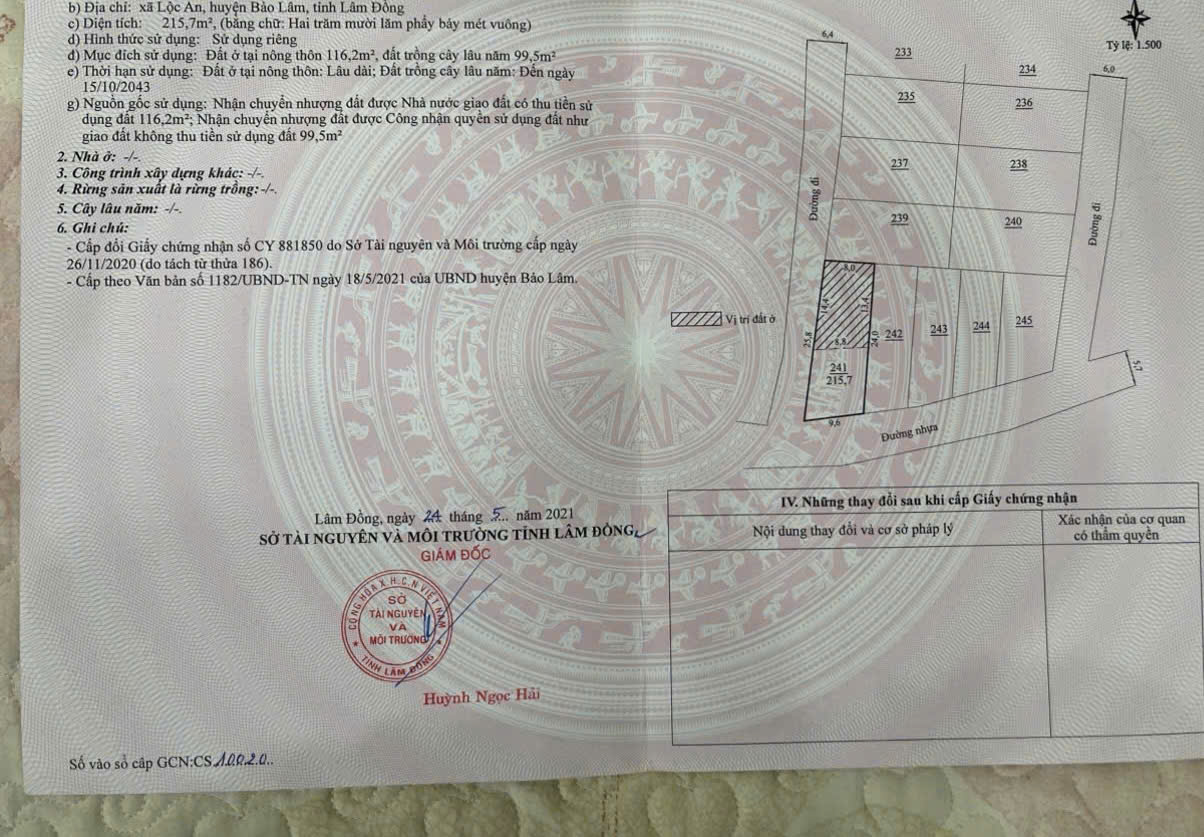 BÁN GẤP ĐẤT LỘC AN . CHÍNH CHỦ 600 TRIỆU/LÔ. BUÔNG SỔ - RẺ NHÁT BẢO LỘC - Ảnh 3