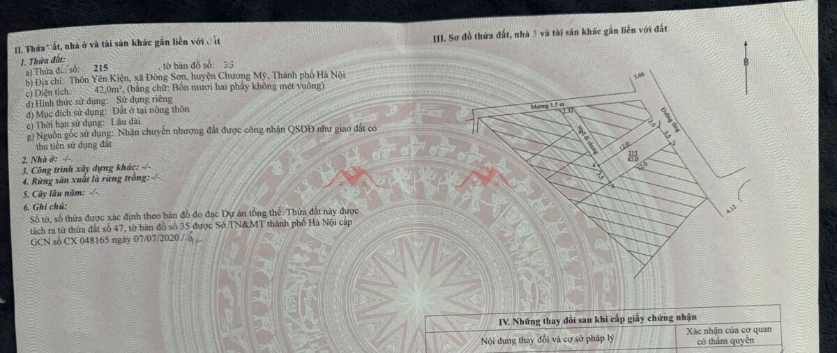 CHÍNH CHỦ BÁN LÔ ĐẤT 42M TẠI ĐÔNG SƠN-CHƯƠNG MỸ-HÀ NỘI - Ảnh 4