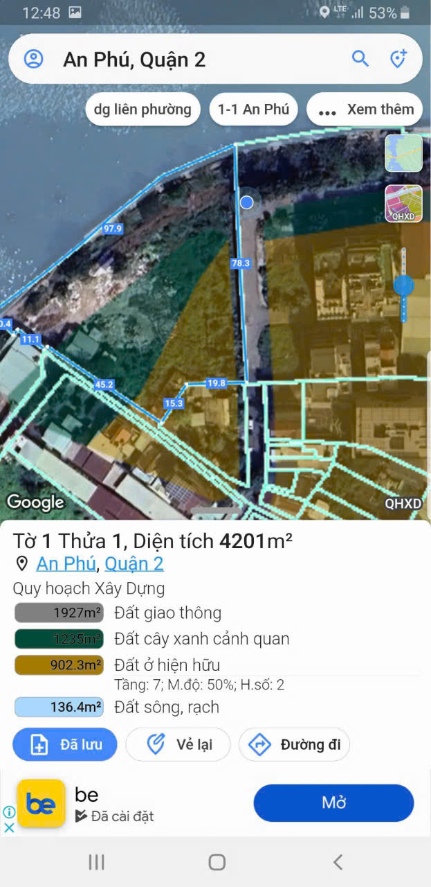 Bán đất mặt tiền sông sài gòn và sông rạch chiếc đường Số 11 Phường An Phú Quận 2.<br>- DT: 3400m² - - Ảnh chính