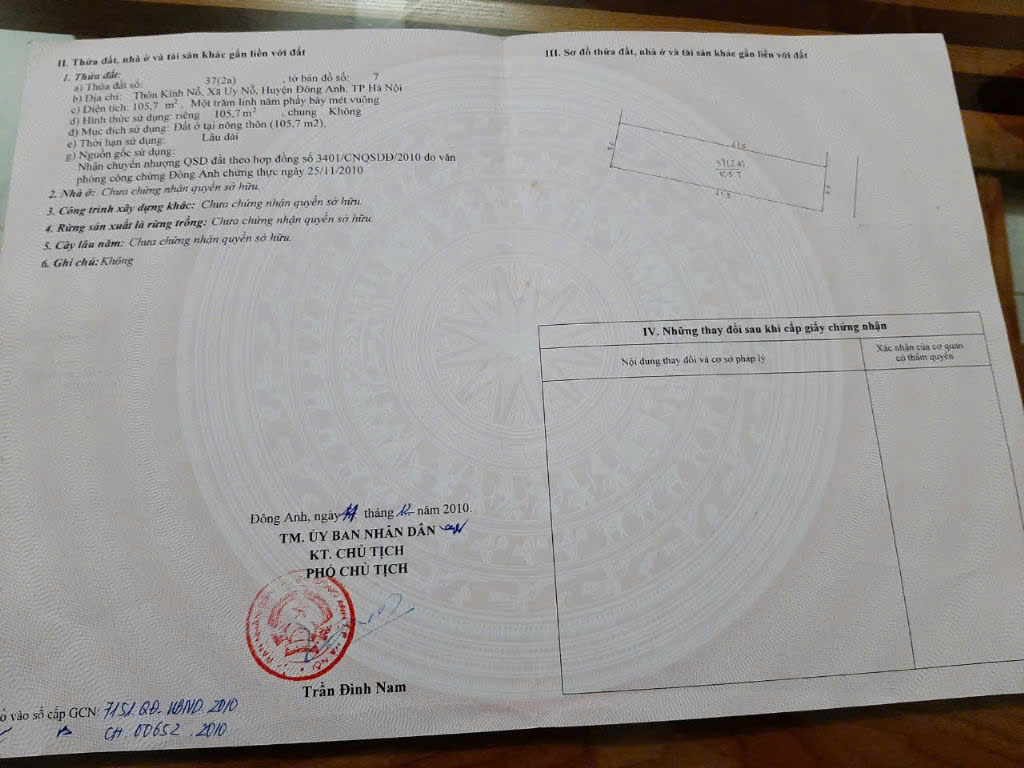BÁN 105.7M2 ĐẤT KÍNH NỖ UY NỖ ĐÔNG ANH - THÔNG Ô TÔ 7 CHỖ - GIÁ CHỈ 6X - Ảnh chính