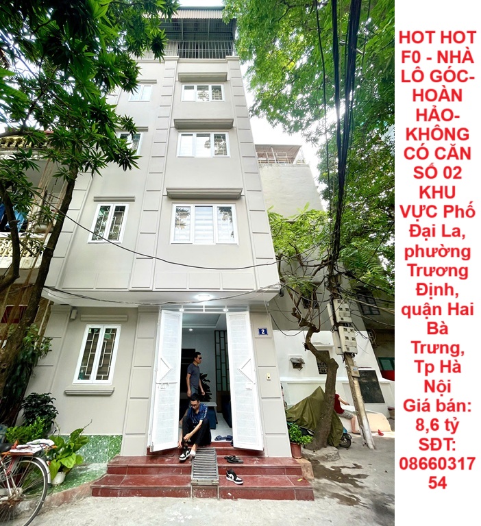HOT HOT F0 - NHÀ LÔ GÓC- HOÀN HẢO- KHÔNG CÓ CĂN SỐ 02 KHU VỰC  Phố Đại La, ngõ Thống Nhất - Ảnh chính