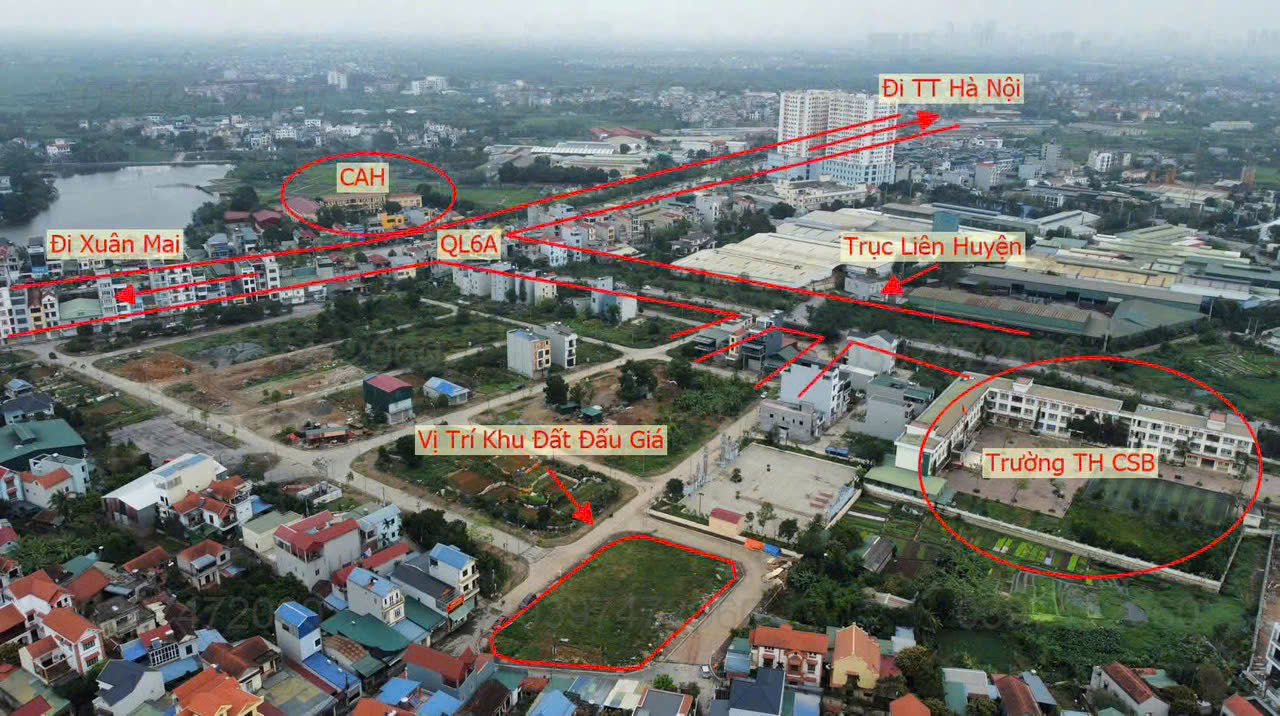 bán đất đấu giá chúc sơn chương mỹ 80m giá chúng thầu 86.496.000 đồng /m2 - Ảnh 1
